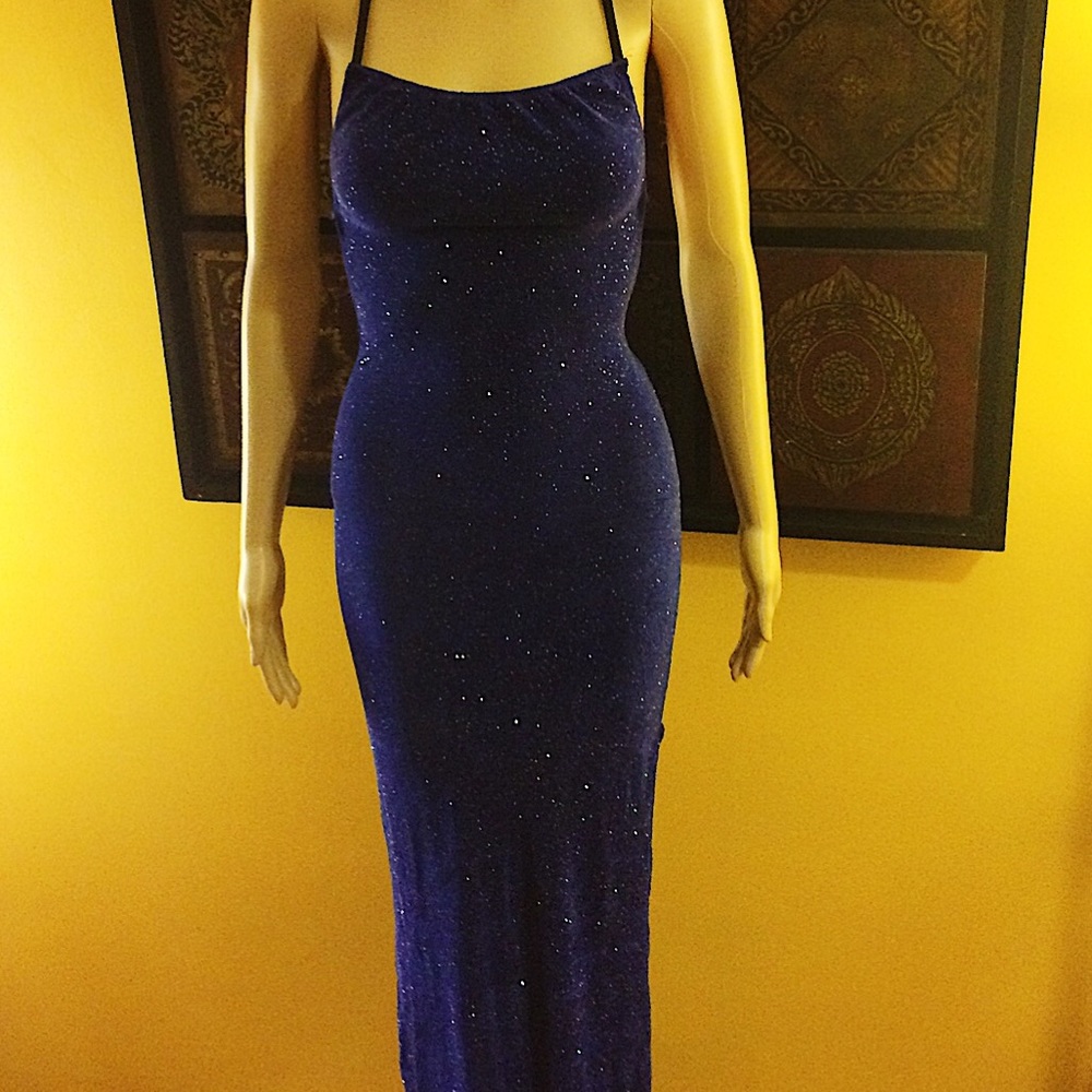 💖Sparkly DeepPurple/Blue BodyCon Dress/Gown💖XS/S/M